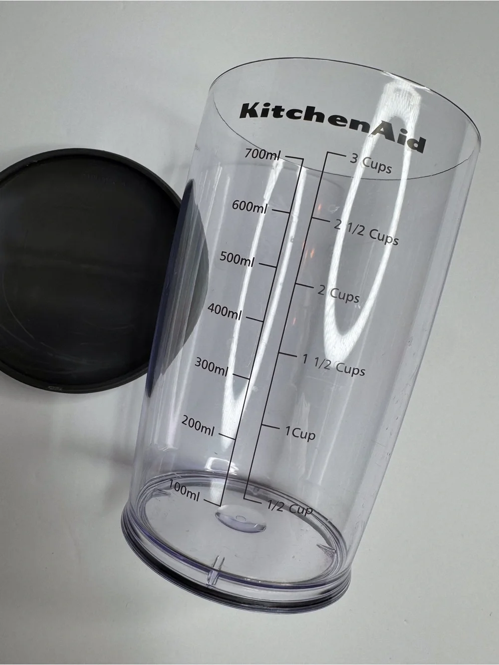 KitchenAid 3 Cup 700ml BPA-free Blending Jar Cup with Lid Accessory Hand Blender